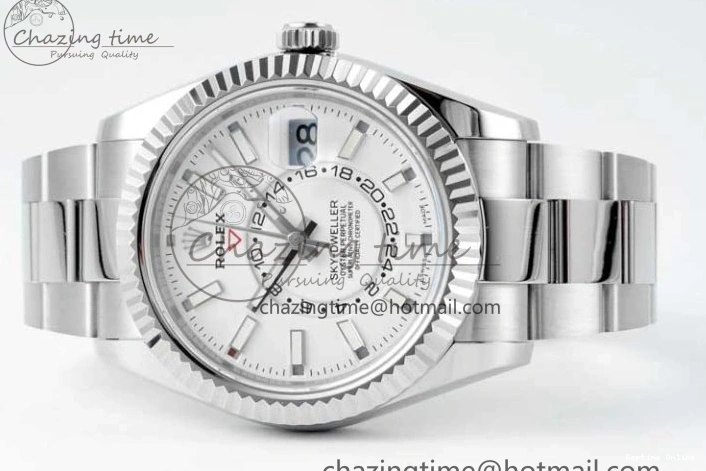 0124 Unisex Skydweller SS Noob Best Edition White Dial on SS Oyster Bracelet A23J 2288